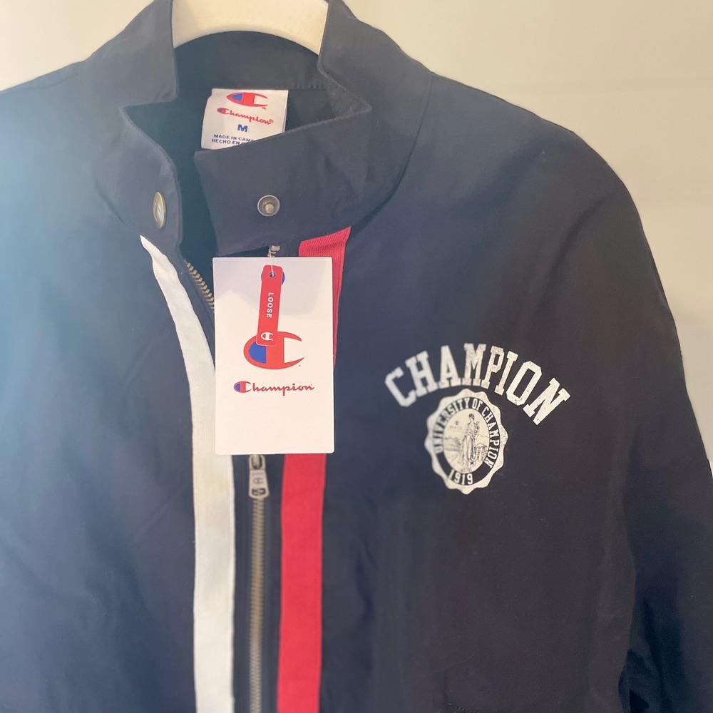 Champion Life Womens University of Champion Track Jacket‎ Black Red White Medium - Picture 2 of 8